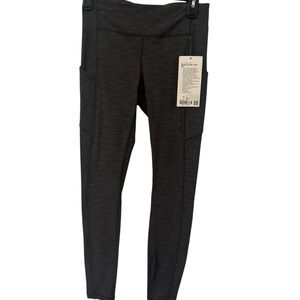 Lululemon speed up MR tight 28" size 6 Heathered Black NWT